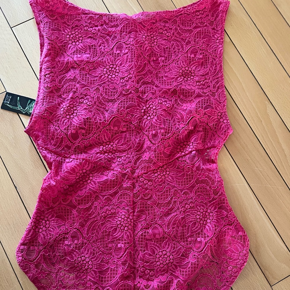 Hot pink bodysuit